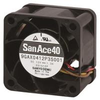 9gax0412p3k001 Sanyo Denki San Ace 9GAX Series Axial Fan, 12 V dc, DC Operation, 48.6m³/h, 11.04W, 920mA Max, 40 x 40 x 28mm