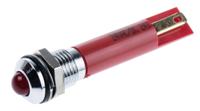 212-042 RS PRO Red Panel Mount Indicator, 24V dc, 8mm Mounting Hole Size, Solder Tab Termination, IP67
