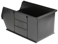 909-6912 RS PRO PP Storage Bin, 350mm x 205mm x 182mm, Black