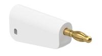 641045-29 Staubli White Plug Banana Plug, 4 mm Connector, Screw Termination, 32A, 30 → 60V, Gold Plating