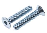 491-5192 RS PRO Bright Zinc Plated Steel Hex Socket Countersunk Screw, DIN 7991, M8 x 40mm