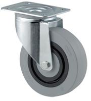 3470hur125p62-grey Tente Swivel Castor Wheel, 200kg Capacity, 125mm Wheel