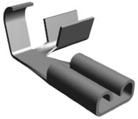 61372-1 TE Connectivity FASTON .110 Uninsulated Female Spade Connector, Flag Terminal, 2.79 x 0.51mm Tab Size, 0.3mm² to 0.8mm²