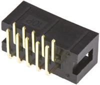 t821110a1r100ceu Amphenol Communications Solutions T821 Series Right Angle Through Hole PCB Header, 10 Contact(s), 2.54 mm Pitch, 2 Row,