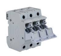 chcc3diu Eaton 30A Rail Mount Fuse Holder for 10 x 38mm Fuse, 3P, 600V ac