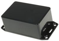 1591lflbk Hammond 1591 Series Black Flame Retardant ABS Enclosure, IP54, Flanged, Black Lid, 85 x 56 x 35mm