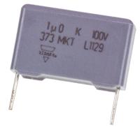 bfc237323105 Vishay MKT 373, MKT373 Polyester Film Capacitor, 63 V ac, 100 V dc, ±10%, 1μF, Through Hole