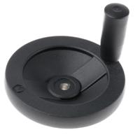90913 Rose+Krieger Black Die Cast Aluminium Hand Wheel, 100mm diameter