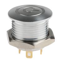175-8514 RS PRO Illuminated Push Button Switch, Momentary, Panel Mount, 16mm Cutout, SPST, Red LED, 36V dc, IP67