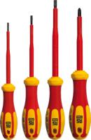 125-3093 RS PRO G99-402 Pozidriv; Slotted Insulated Screwdriver Set, 4-Piece