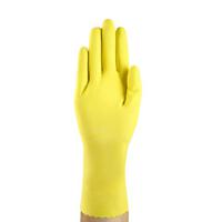 87198100 Ansell AlphaTec 87-198 Yellow Natural Rubber Latex Work Gloves, Size 10