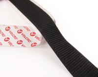 vel-ec60217 Velcro Adhesive Black Hook & Loop Tape, 20mm x 5m