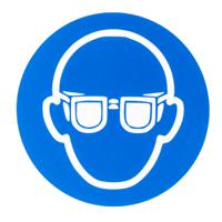 813-4586 RS PRO Plastic Mandatory Eye Protection Sign With Pictogram Only Text