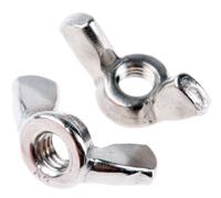 248-4337 24mm Plain Stainless Steel Wingnut, M5, A4 316