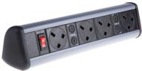 839-9799 RS PRO Type G - British 4 Gang Power Distribution Unit, 0.5m Cable