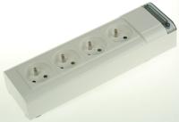 0-506-10 Legrand Type E - French 4 Gang Trailing Socket, 250 V ac, No