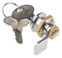 146-1803 RS PRO Cabinet Lock, 20mm Panel-to-Tongue, 16.2 Dia. x 14.2mm Cutout, Key Unlock