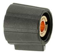 sp151-006-black Sifam 15.5mm Black Potentiometer Knob for 6mm Shaft Splined, SP151 006 BLACK