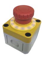 a02esi3b102ix0pea01qh22l57yc APEM A02ES-I Series Twist Release Emergency Stop Push Button, Panel Mount, 22mm Cutout, 2NC, IP65