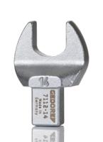 7689360 Gedore 7112 Series Spanner Head, 14 mm, 9 x 12mm Insert, Chrome Finish