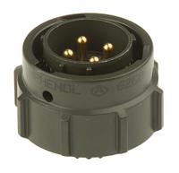 62gb-56tg14-04pn044 Amphenol Limited, 62GB 4 Way Cable Mount MIL Spec Circular Connector PlugOlive, Pin Contacts,Shell Size 14, Bayonet