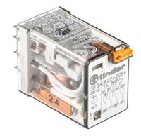 553480240054 Finder Plug In Relay, 24V ac Coil, 7A Switching Current, 4PDT