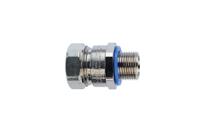 ltp20-m20-exd Flexicon Fixed External Thread Fitting, Conduit Fitting, 20mm Nominal Size, M20, Brass, Silver IP66, IP67, IP68, IP69