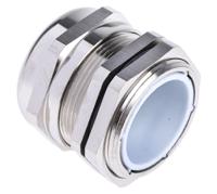 831-9068 RS PRO Metallic Nickel Plated Brass Cable Gland, PG29 Thread, 18mm min., 25mm max., IP68