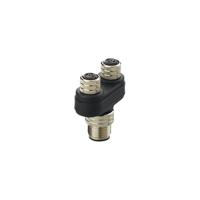 e10802 ifm electronic Side Entry, Top Entry 1 Pole M12 Plug to 2 Pole M8 Socket Adapter