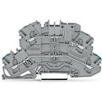 2002-2662 WAGO  TOPJOB S Series Grey, 2.5mm², 2-Level, Push In Termination, ATEX, CSA, IECEx