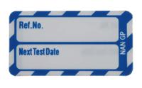 nan-nan-gp-bl-20 Brady White on Blue Safety Inspection Tag, English Language, 20 per Pack