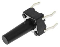 skhhdta010 Alps Alpine Black Stem Tactile Switch, SPST 50 mA @ 12 V dc 13mm Surface Mount