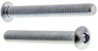 822-9192 RS PRO Bright Zinc Plated Steel Hex Socket Button Screw, ISO 7380, M6 x 50mm