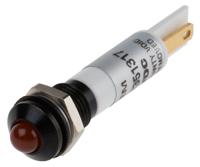 843-2486 RS PRO Orange Panel Mount Indicator, 21.6 → 26.4V dc, 8mm Mounting Hole Size, IP67
