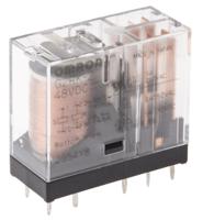 g2rk-2-dc48 Omron PCB Mount Latching Power Relay, 48V dc Coil, 3A Switching Current, DPDT