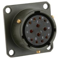 62gb-12e14-12sn Amphenol Limited, 62GB 12 Way Box Mount MIL Spec Circular Connector ReceptacleOlive, Socket Contacts,Shell Size 14,