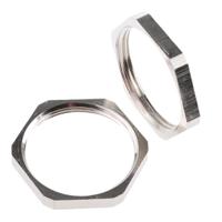 d4332107 SIB Nickel Nickel Plated Brass Cable Gland Locknut, M32 Thread