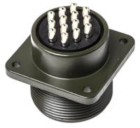 ms3102a-20-27s Amphenol Industrial, MS3102A, Copper Alloy 14 Way Box Mount MIL Spec Circular Connector Receptacle, Socket