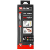 atj8pb Facom Phillips; Pozidriv; Slotted Screwdriver Set, 8-Piece