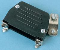 ds-09of MH Connectors MHED Series Thermoplastic Angled, Straight D Sub Backshell, 9 Way, Strain Relief