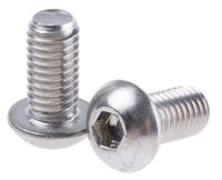 232-8338 RS PRO Stainless Steel Hex Socket Button Screw, ISO 7380, M8 x 16mm