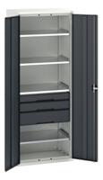 1692645619 Bott 2 Door, 3 Drawer Sheet Steel Floor Standing Cupboard, 800 x 550 x 2000mm