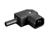px0686se Bulgin C14 Right Angle Cable Mount IEC Connector Male, 10A, 250 V