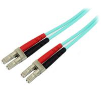 450fblclc2 StarTech.com LC to LC Duplex Multi Mode OM4 Fibre Optic Cable, 50/125μm, Aqua, 2m