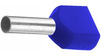 460509d Twin Entry Ferrule Blue 2.5mm²/9mm PU=Pa
