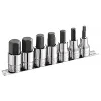 st40 Facom 7-Piece Metric 1/2 in Bit Socket Set, 6 point