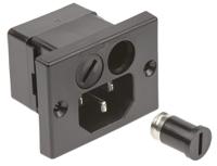 004050002 Schurter C14 Panel Mount IEC Connector Male, 10A, 250 V
