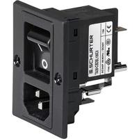 3-108-463 Schurter C14, C18 Panel Mount IEC Connector Male, 10A, 250 V