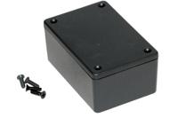1591xxlbk Hammond 1591 Series Black Flame Retardant ABS Enclosure, IP54, Black Lid, 87 x 57 x 36mm