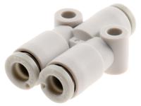 kq2u04-00a SMC KQ2 Series Y Tube-to-Tube Adaptor, Push In 4 mm to Push In 4 mm, Tube-to-Tube Connection Style
